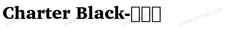 Charter Black字体转换 Charter Black字体转换
